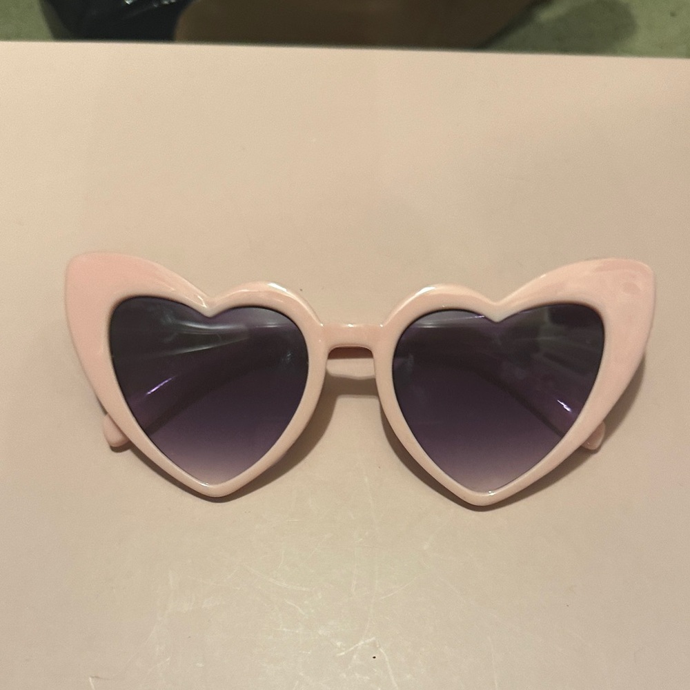 Pink Heart-Shaped Sunglasses